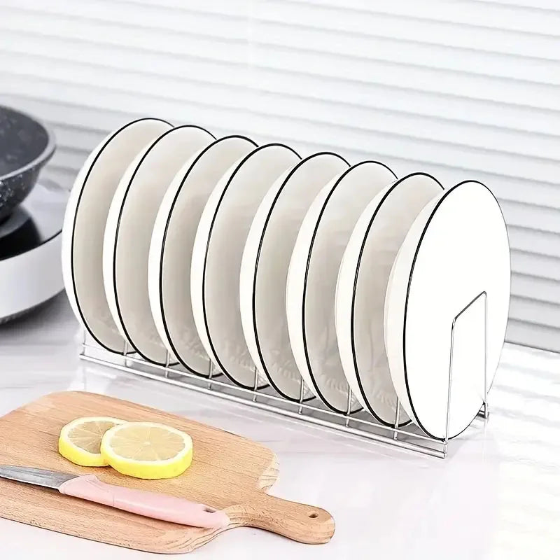 Hemasa Kitchen Bowl Dish Organizer Stainless Steel Dish Holder Home Cutlery Dishes Pot Lid Rack Household Dish Racks