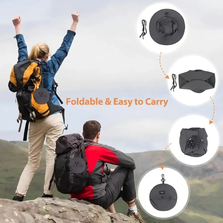 Sun Protection Waterproof Bucket Hat Summer Camping Hiking Cap Anti-UV Sun Hat Mountaineering Caps