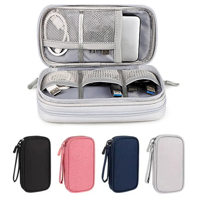 Tejesa Travel Cable Storage Bag Portable WaterProof Electronic Digital Organizer USB Data Line Charger Plug Storage Bag Cable Organizer