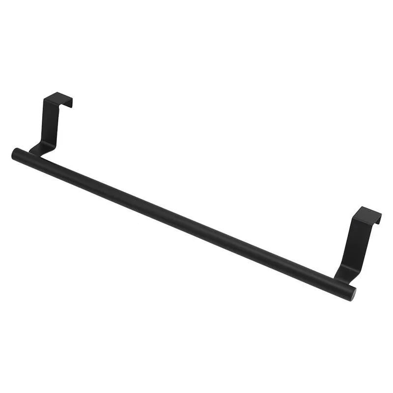 Hemasa Towel Rod Steel Metal Wire Over Cabinet Towel Rack Storage Organizer Bathroom Door Hanging Towel Rack Punch-free Rag Hanger