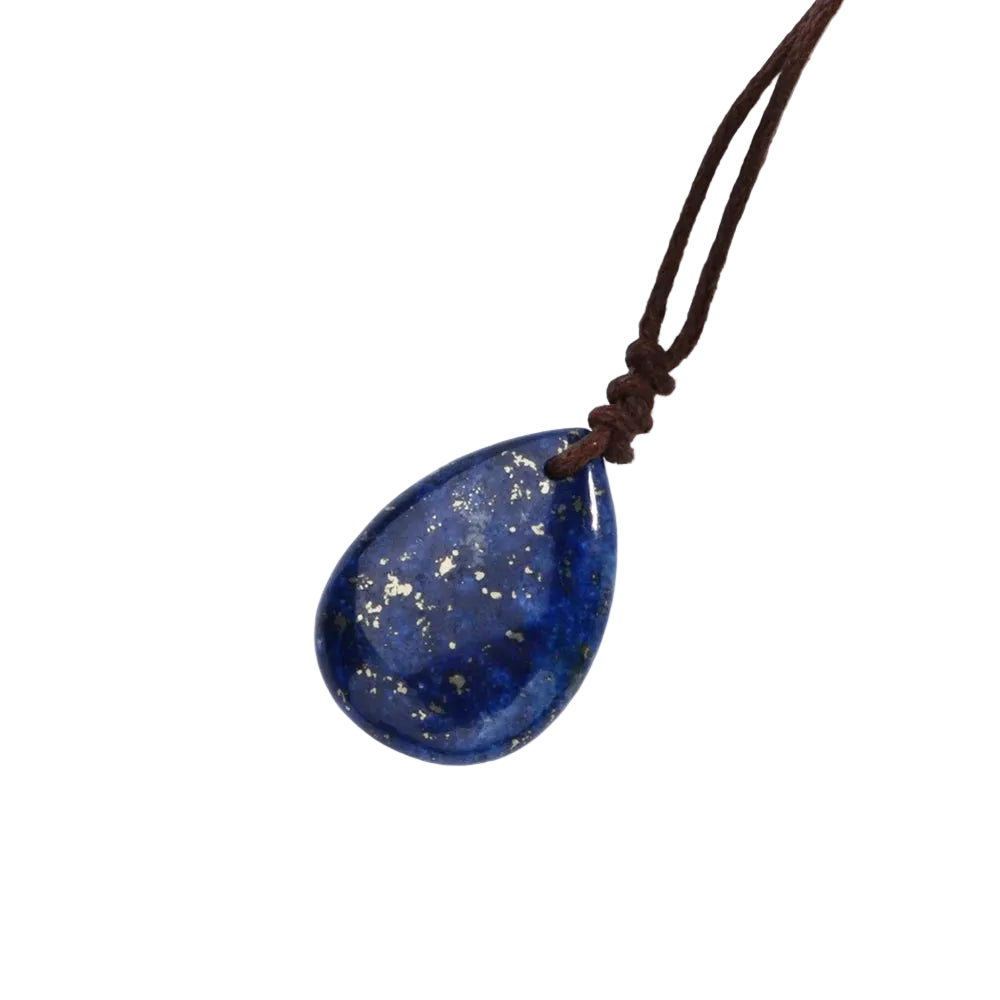 Hemasa  Fashion Adjustable Natural Stone Water Drop Pendant Necklace for Men Women Tiger Eye Stone Necklace Man Jewelry