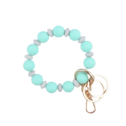 Hemasa Silicone  Beads Key Chains Wristlet  Keyring Women /Car Bag Pendant Key Chains