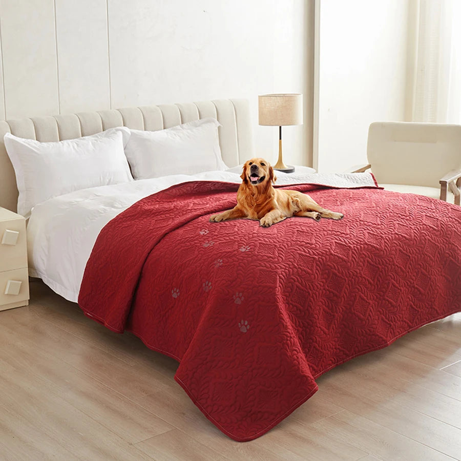 Dirt-Proof Bedspread Waterproof Dog Bed Cover Pet Blanket for Furniture Bed Protector Couch Cover for Dogs Cats Non-Slip Backing