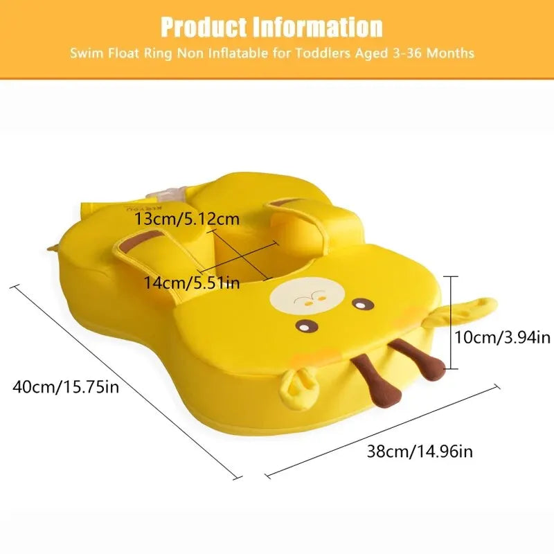 Hemasa Baby Swimming Pool Floats Non Inflatable Infant Swim Buoyant Ring Perfect For Toddlers And Kids (6-36 Months)