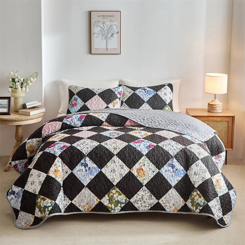 Soft Bedspread Queen Quilt Decorative Bed Coverlets for Spring Summer Bedding Set with Pillow Shams, Quilt Queen King Coverlet