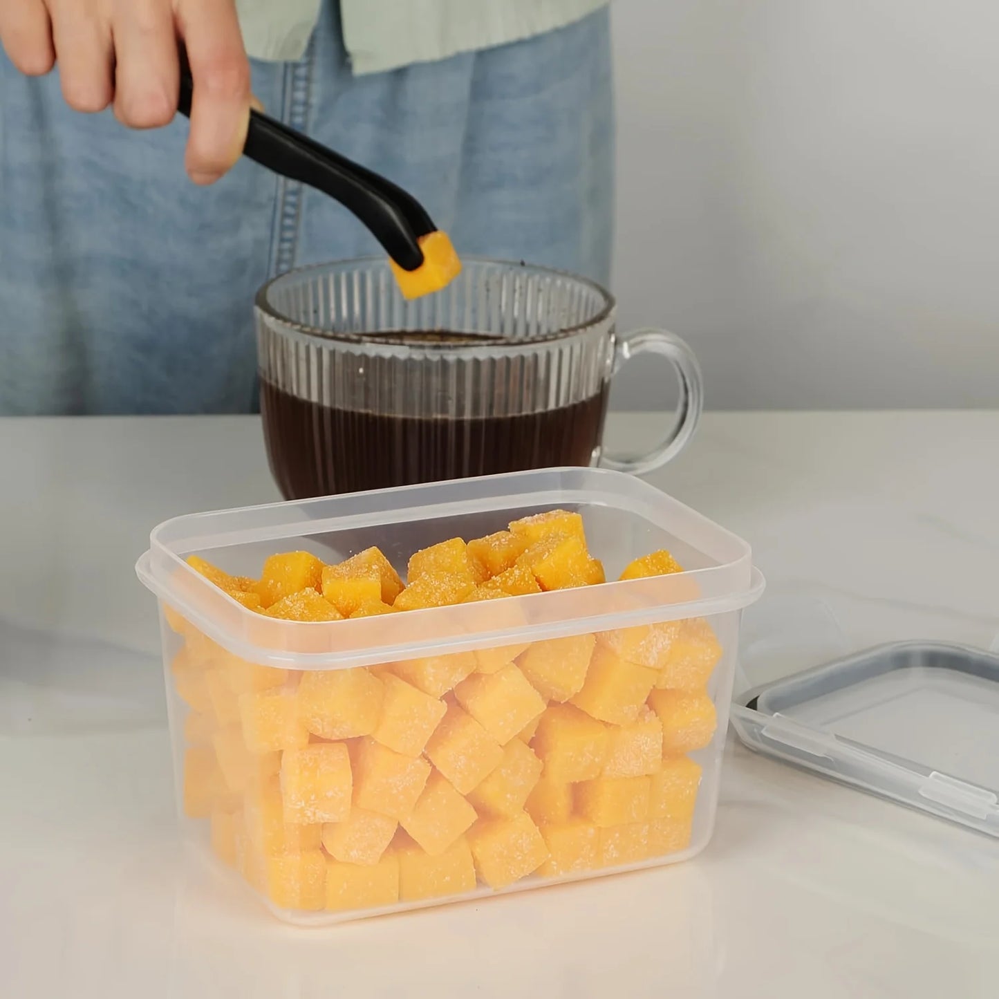 9Pcs  Storage Containers 0.8L tackable Kitchen Organizers