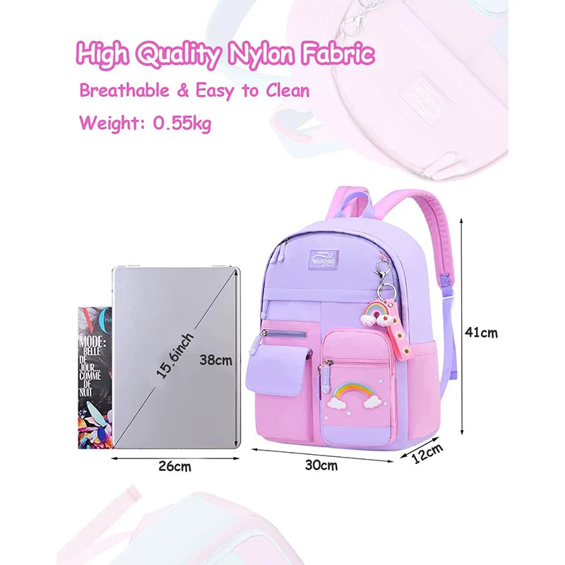 Children School Bags for Girls Lightweight and Waterproof Primary School backpack Kids Book Bag Schoolbag mochila