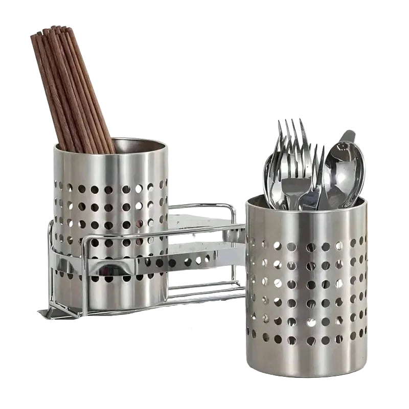 Tejesa 1/2 piece stainless steel cylindrical chopstick cutlery storage box suitable for home kitchens, restaurants, and dormitories