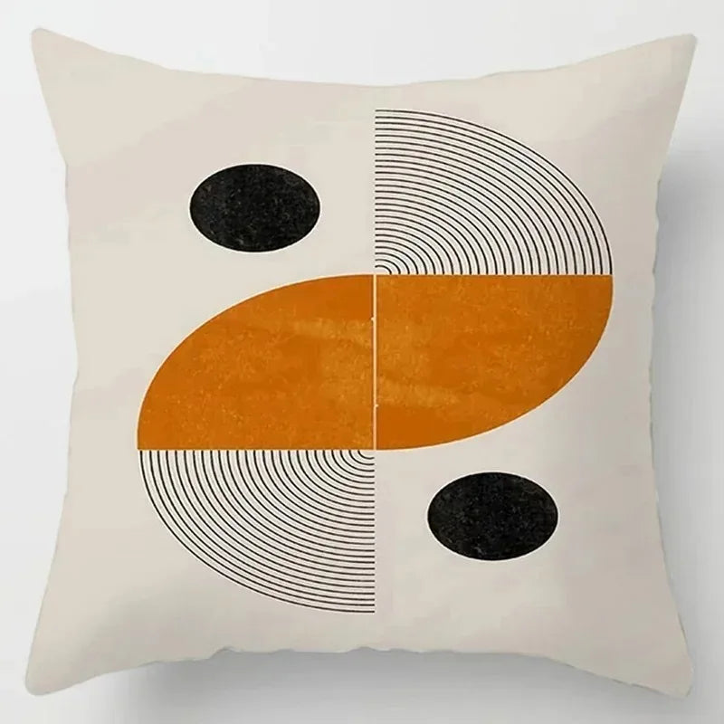 Hemasa 4Pcs Decorative Pillow Bedroom Sofa Car Cushion Cover Abstract Line Pattern Series Throw Pillow