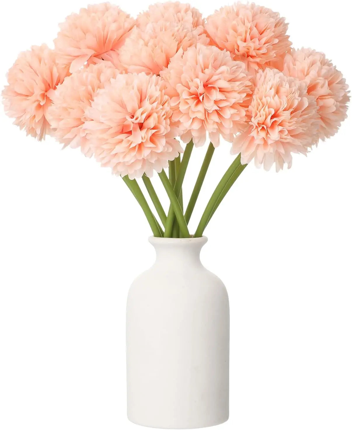 Tejesa 20pcs Artificial Chrysanthemum Ball Hydrangea with Stem Silk Mum Flower for Wedding Party Home Table Room Decoration