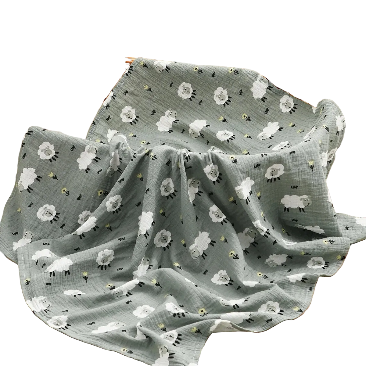 Tejesa All Season 100% Cotton Baby Muslin Swaddle Blanket/ Newborn Bath Towel/100x100cm