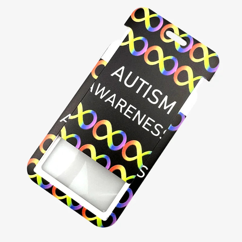 Autism Pattern Anime Lanyard Badge Holder ID Card Lanyards Mobile Phone Rope Key Lanyard Neck Straps Keychain Key Ring