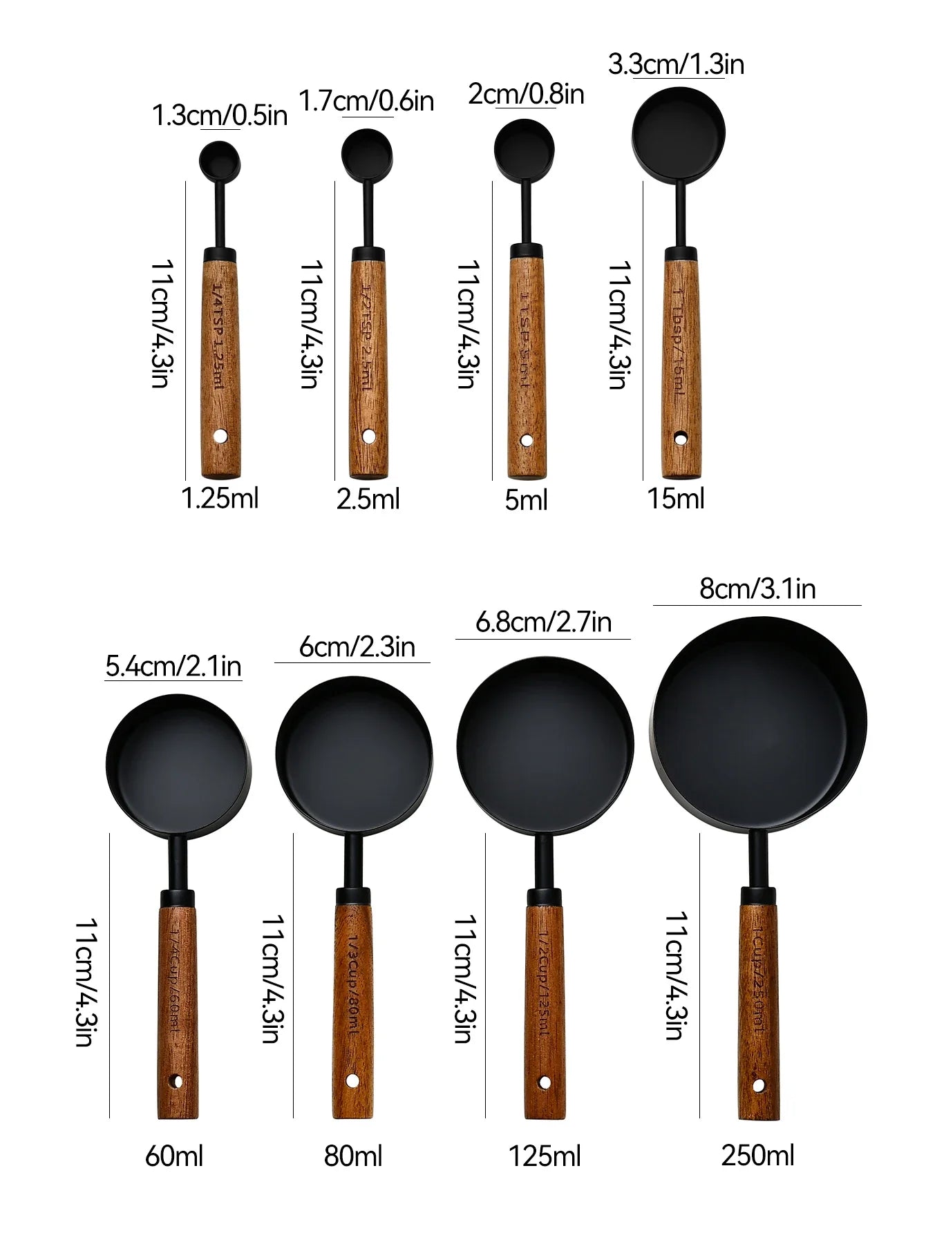 Hemasa 8Pcs Stainless Steel Multifunctional Measuring Spoon Set