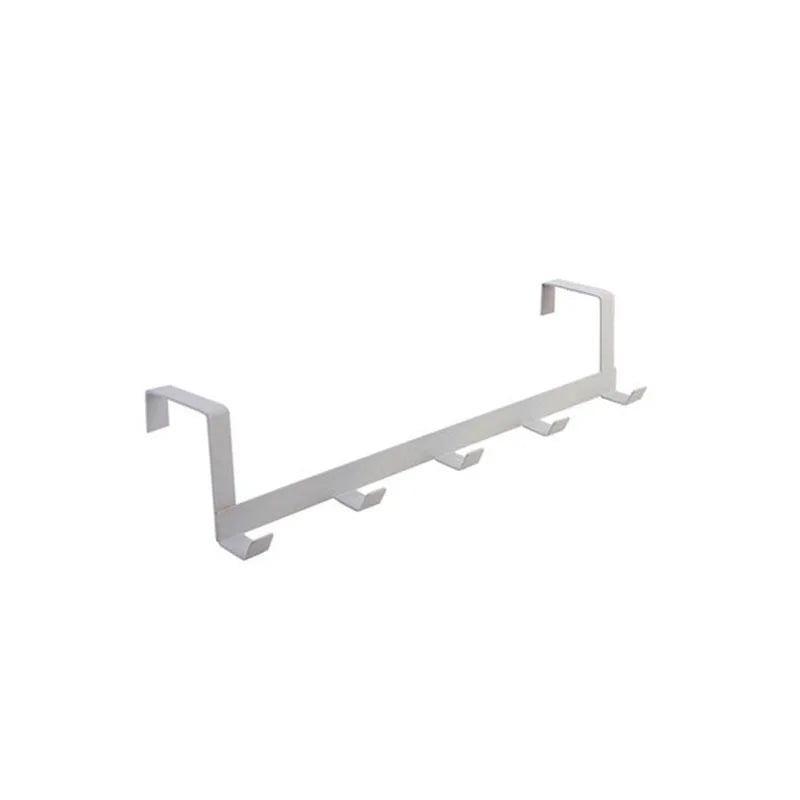 Hemasa Hooks Over The Door 5 Hooks Multifunctional Home Bathroom Organizer Rack Clothes Coat Hat Towel Hanger Bathroom Kitchen Supplies