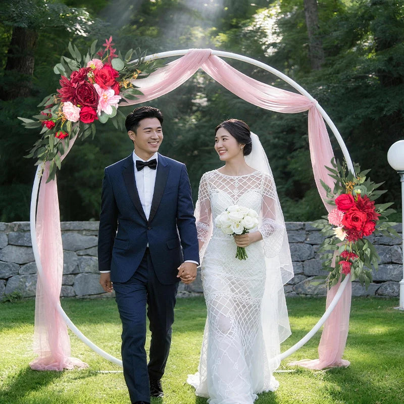Tejesa Artificial Flower Arch for Home Decoration/Wedding/Festival/Hotel and Auditorium