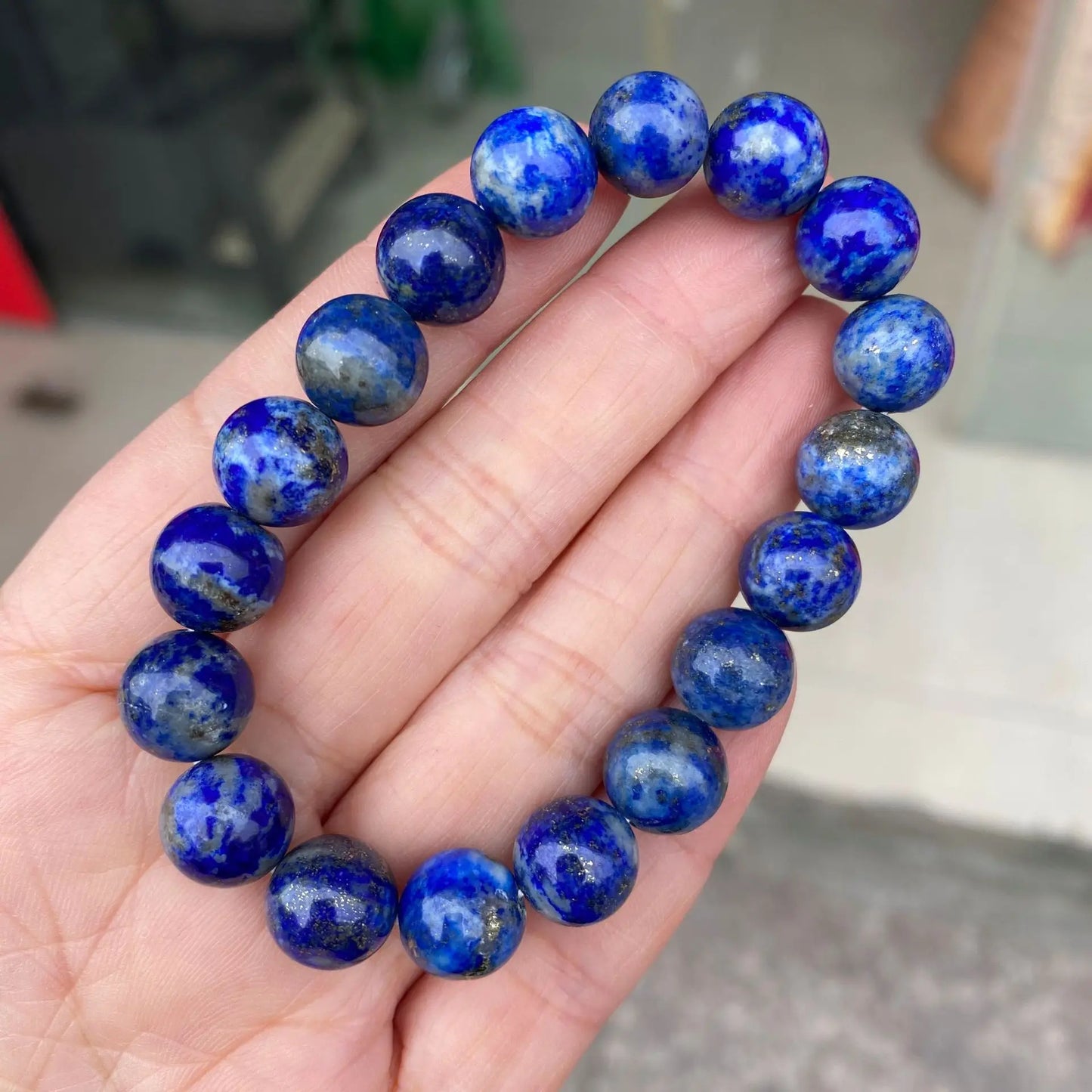 Hemasa Natural Lapis Lazuli Stone Beads  Stretchable Bracelet