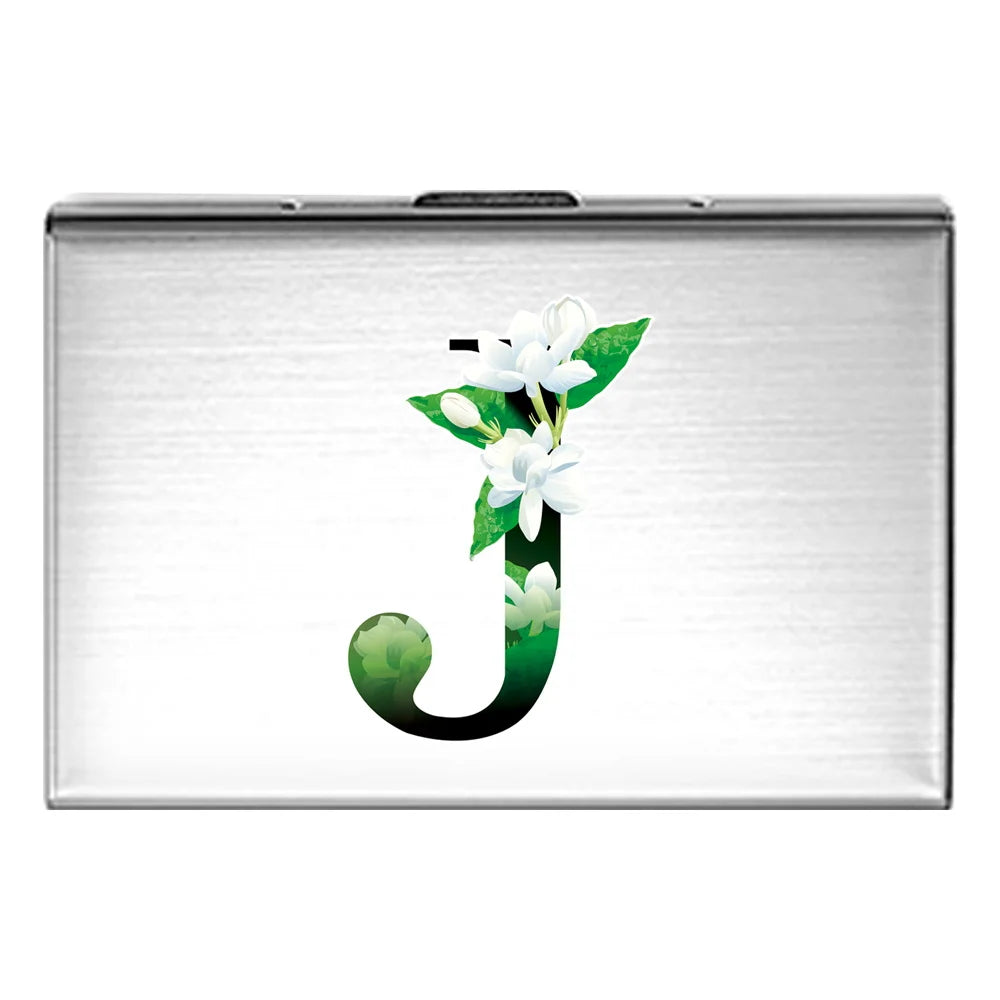 Card Holder RFID Blocking Aluminum Metal Slim Wallet Anti-scan Credit Card Holder Thin Case Small Wallet Flower Color Series