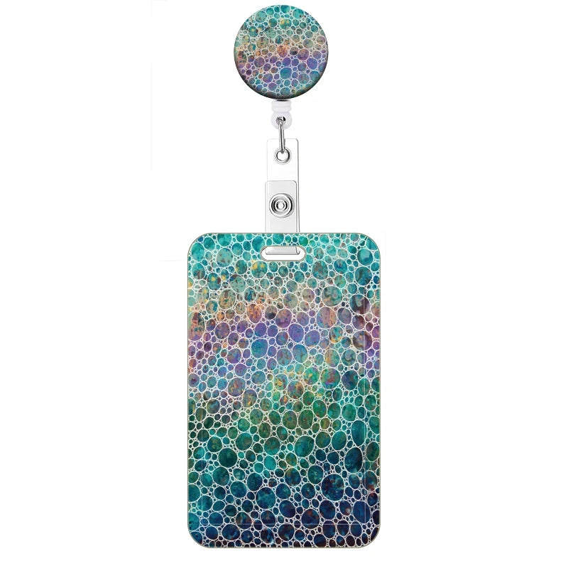 New Style Color Love  Retractable Clip Reel Card Holder Heart Shape ID Business Work Card Yoyo Badge Holders Office Supplies