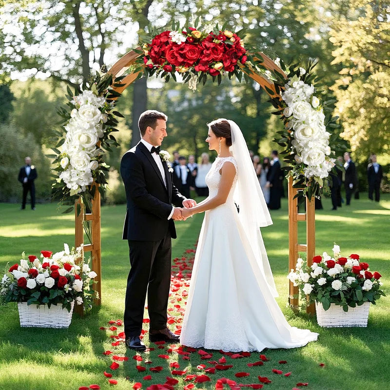 New wedding simulation flower door lintel flower mirror front bedroom wall decoration wedding hanging flower road flower table f