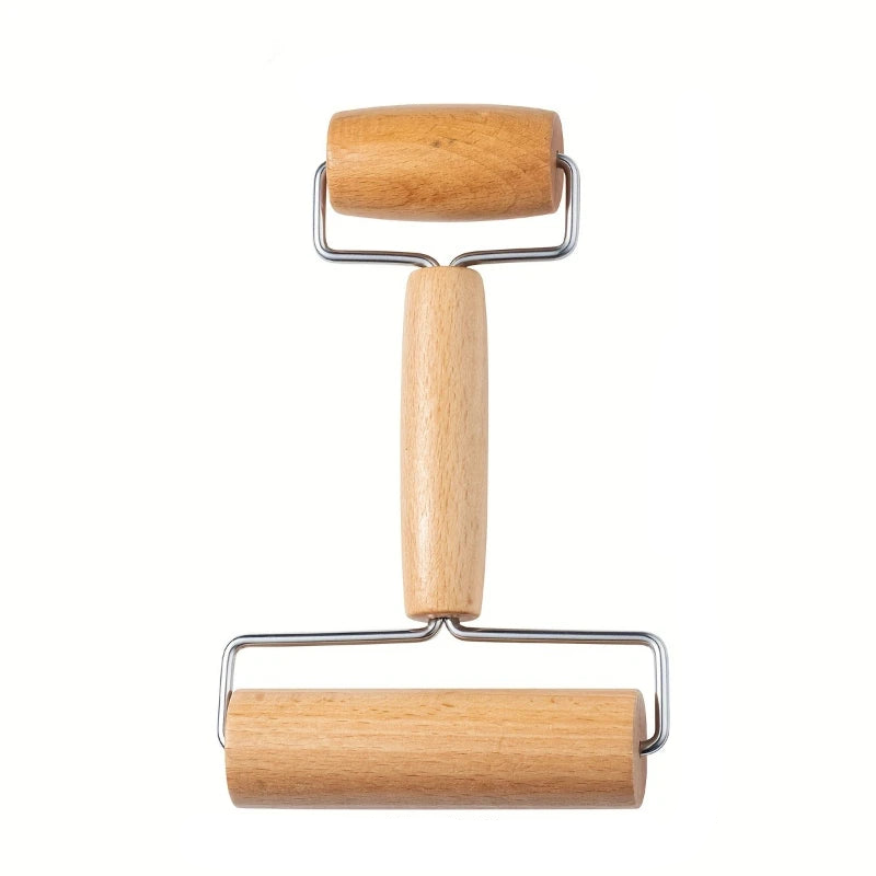 Tejesa Double-Head Dough Roller/ Wooden Rolling Pin /Nonstick French Fondant Flour Pie Cookie Pastry Pizza Roller