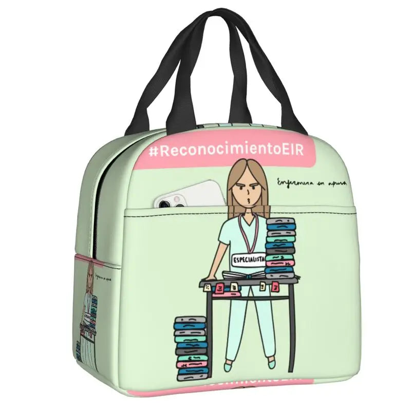 Hemasa  Nurse Lunch Bag Women Portable Cooler Thermal Insulated Lunch Box