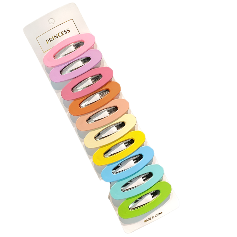 Hemasa 10Pcs/Set Little Girls Snap Hair Clips Candy Color Metal Barrettes BB Hairpin For Children Woman Styling Hair Accessories