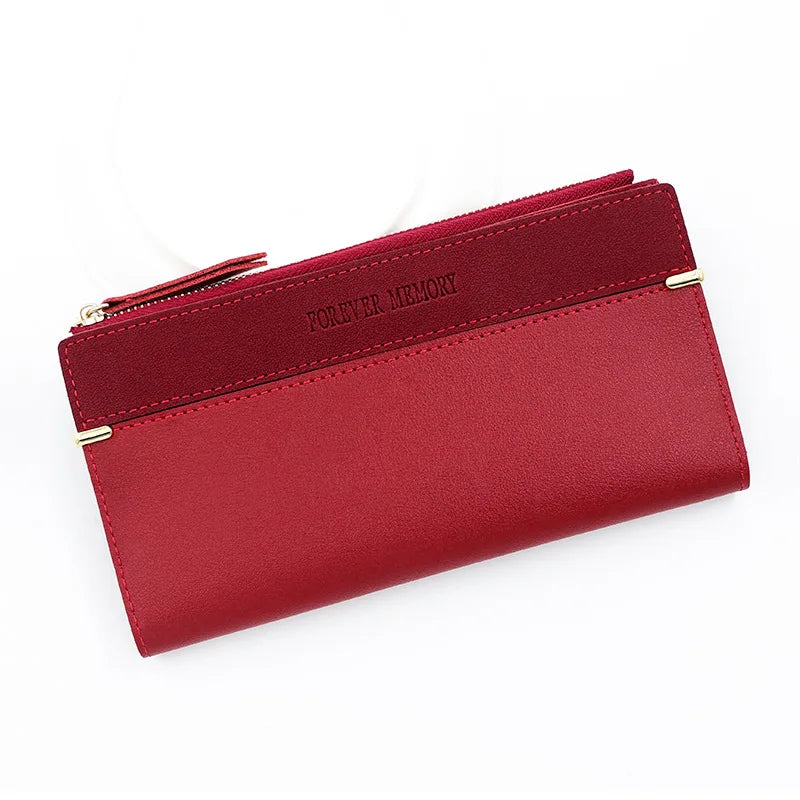 Tejesa Women Long Wallets Handbag Zipper Coin Pocket Female Purse Photo Holder Credit Card Holder Women's Clutch Wallet