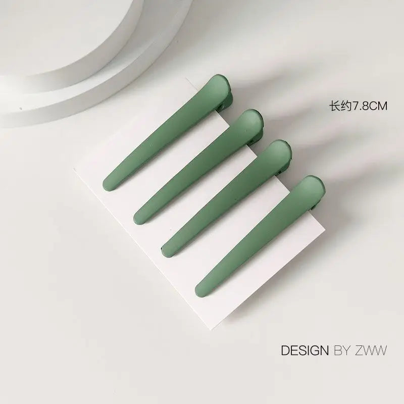 4Pcs/Set Candy Color Professional Hairdressing Salon Hairpins Plastic Duckbill Hair Clips DIY Alligator Hair Care Styling Tools