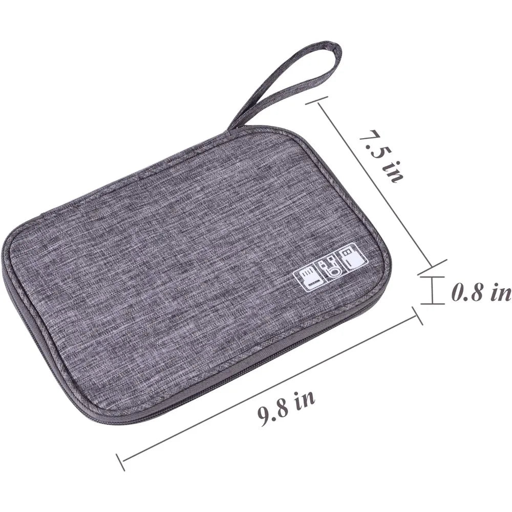 Tejesa Electronics Organizer Bag Waterproof Carrying Pouch Travel Bag Universal Cable Organizer Electronics Storage Bag Accessories