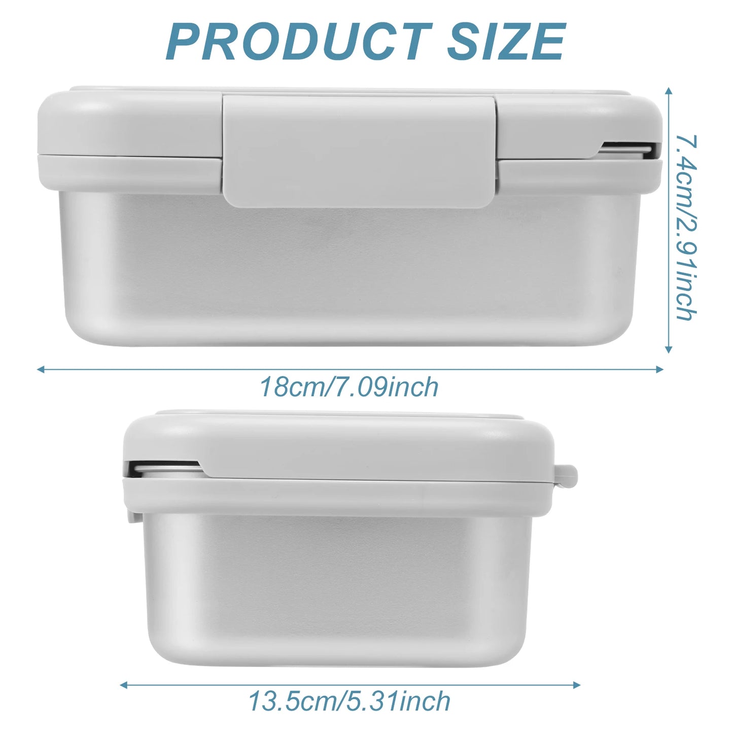 1000ml Lunch Box Stainless Steel Bento Boxes with Fork Spoon Leakproof Meal Food Container for Picnic Office School Traveling