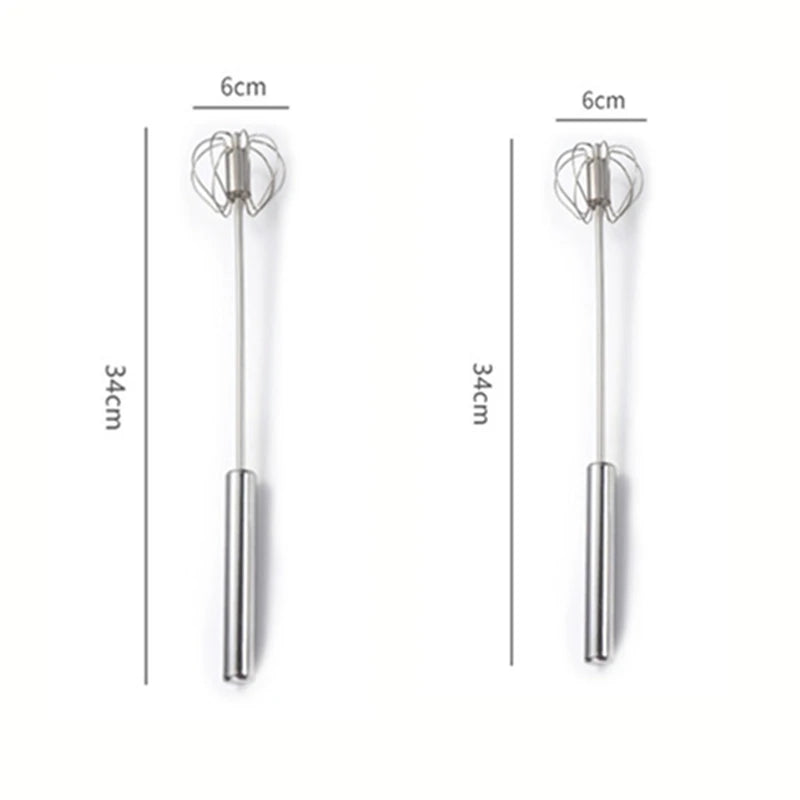 Hemasa Stainless Steel Egg Whisk Manual Hand Mixer Self Turning Egg Stirrer Kitchen Accessories Egg Tools