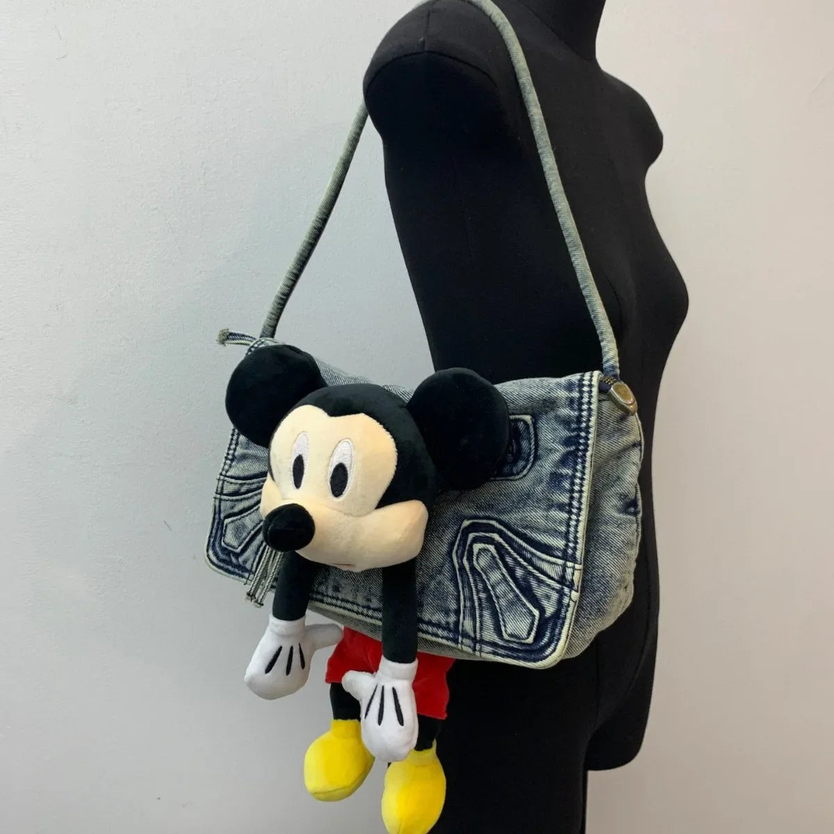 Disney Purses and Handbags Mickey Dolls Shoulder Bag High-capacity Crossbody Bags for Women Cute Cases Korean Fashionable Pouch