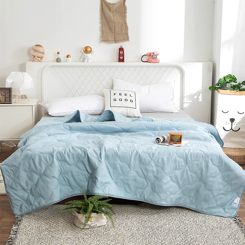 Hemasa  Silk  Thin Quilt Summer Blanket  Single/Queen/King