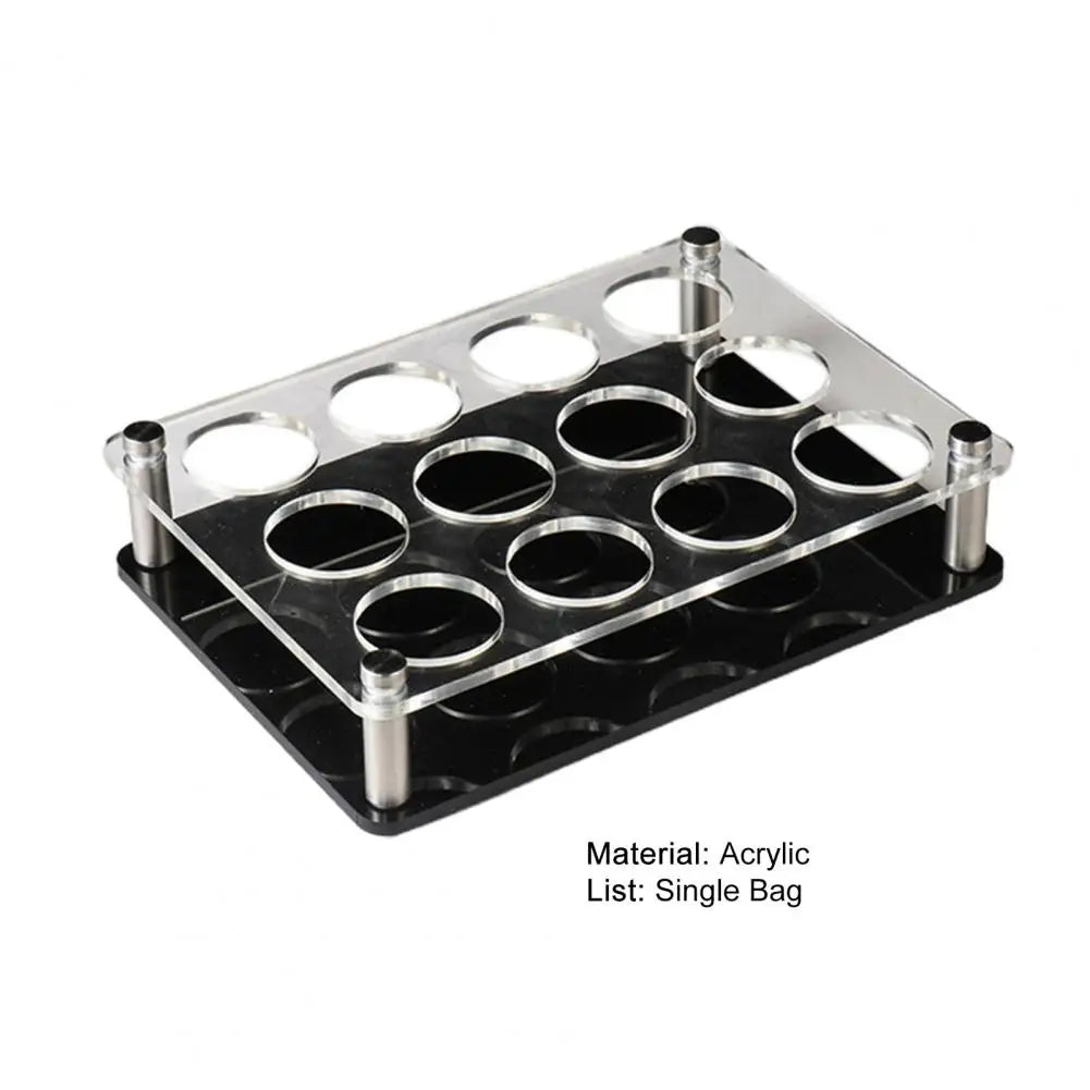 6/12 Holes Wine Cup Rack Transparent Square Shot Glass Holder Acrylic Shelf Tray For Tequila Liqueurs Whiskey Stand Bar Supplies