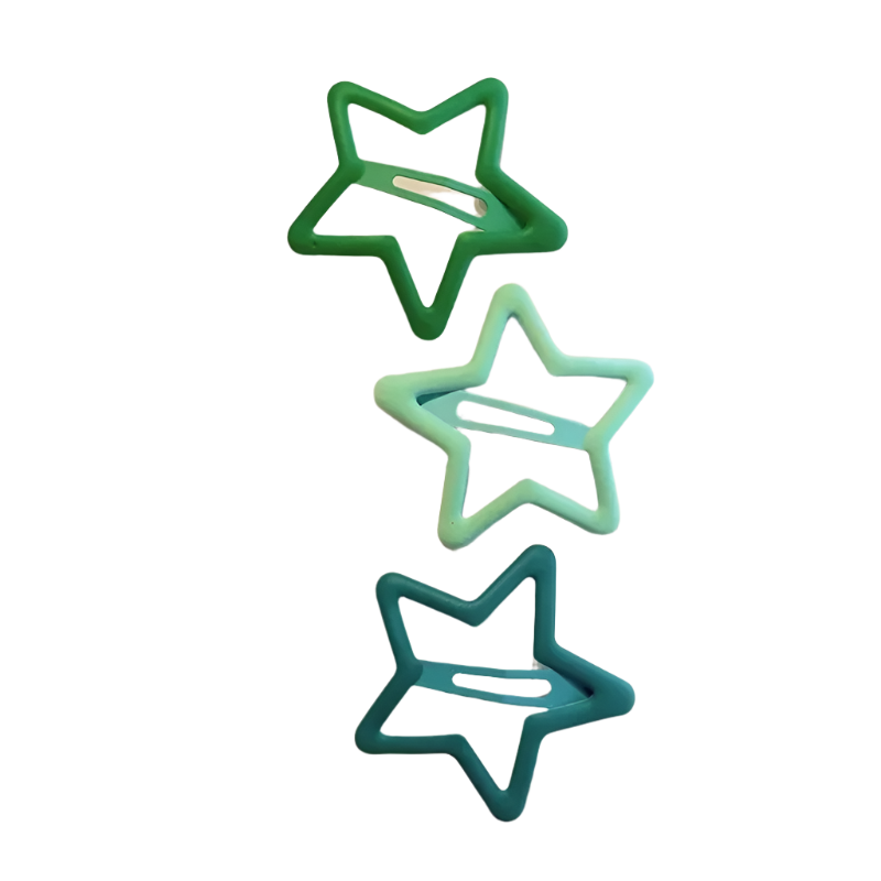 Hemasa 6pc Korean New Big Star BB Hairpin Hair Side Clips for Girls Women Kids Gift Wedding Party Hair Accessories