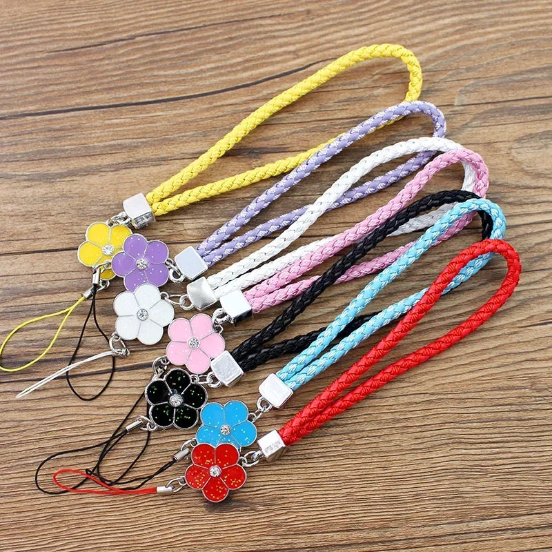 Tejesa Small Flower Phone Straps Mobile Phone Lanyard  for USB ID/ Card Keychain ,for IPhone