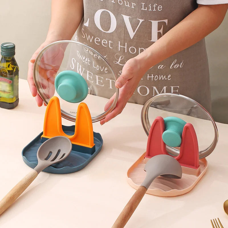 Hemasa Pan Lid Holder / Pot Cover Rests Spatula Stand For Kitchen