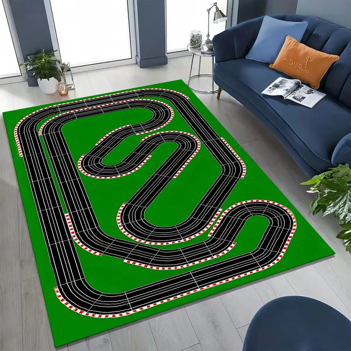 Child Urban City Road Traffic Learning Interactive Game Playroom Rug for Bedroom Living Room Sofa Home Doormat Decor,Non-slip