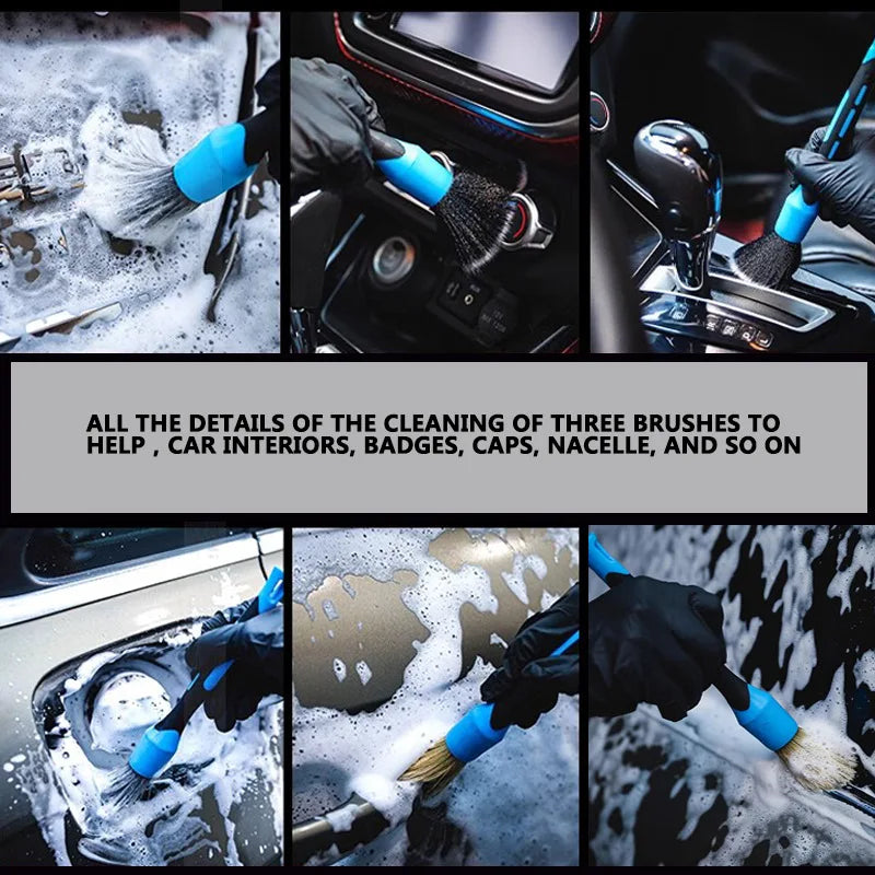 Tejesa Car Tyre Clean Brush Air Conditioner Air Outlet Cleaning Brushes Elbow Sweeping Tools Car Interior Detail Cleaning Brush