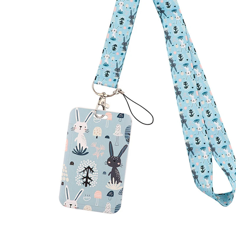 Tejesa Butterfly Lanyard Business Credit Card Holder Neck Strap Keychain Hang Rope ID Badge Holder Lariat Lasso