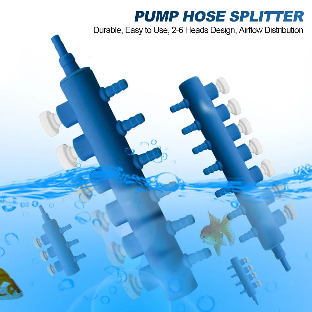 Tejesa Aquarium Air Pump Hose Splitter Air Distributor Adjustable Tracheal Shunt Single Hole Oxygen Booster Pump Adapter Accessories