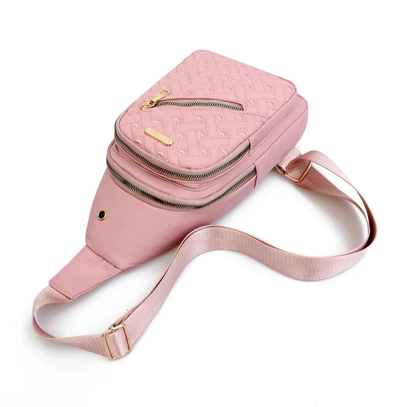 Hemasa Large Capacity Shoulder Crossbody Bag Embroidered Thread Bags for Women Chest Pack Diamond Multi-layer Women Purses and Handbags