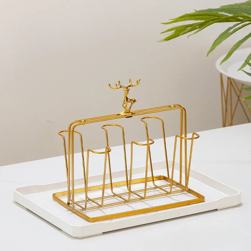 Stainless Steel Cup Tray, Inverted Hanging Rack, 8 Cup and 12 Cup Drain Rack, Home and Office Use, Durable Organizer