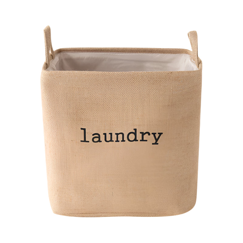 Hemasa Jute Cloth Art Dirty Clothes Collection Basket Light Luxury Home Bathroom Foldable Laundry Basket  Storage