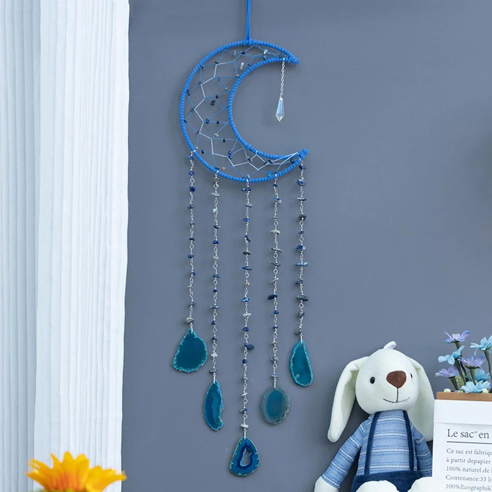 7 Chakra Gemstones Tree Of Life Dream Catchers  Natural Agate Bedroom Wall Hanging Crystal Dream Catcher Home Craft Decorations