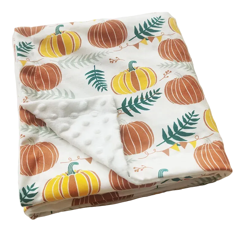 Tejesa Knitted Cotton bean fleece double-sided baby blanket swaddle children's blanket cartoon soft and comfortable newborn quilt