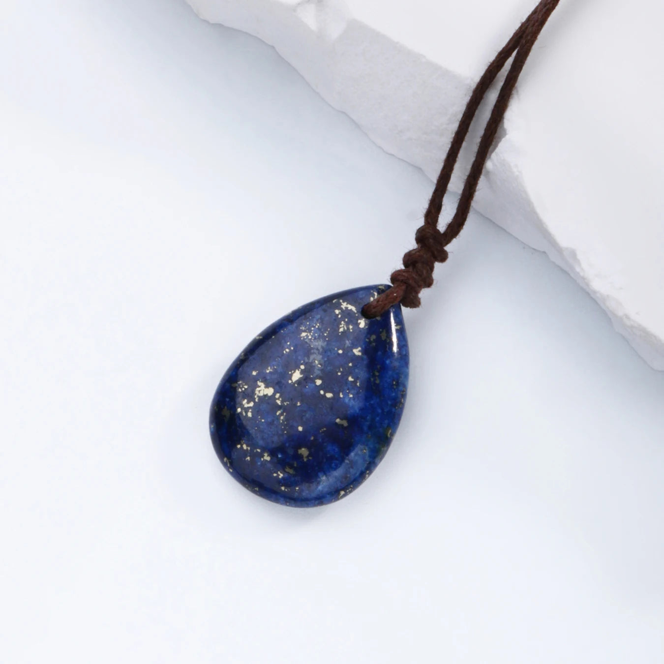 Hemasa  Fashion Adjustable Natural Stone Water Drop Pendant Necklace for Men Women Tiger Eye Stone Necklace Man Jewelry