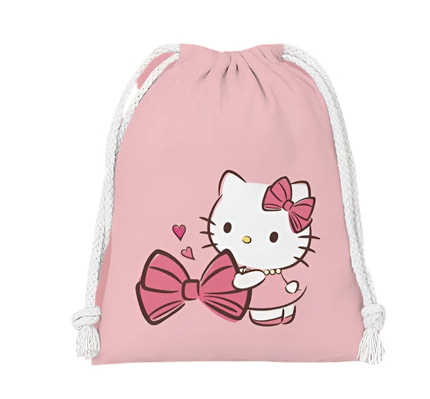 Hemasa drawstring hello kitty cartoon small bag storage bag