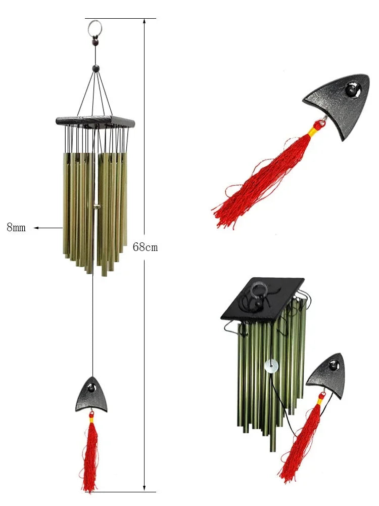 Hemasa 16 Tubes Windchime Large Bells Wind Chimes Chapel Home Decor for Garden Outdoor Decoration Decor Gifts home decor