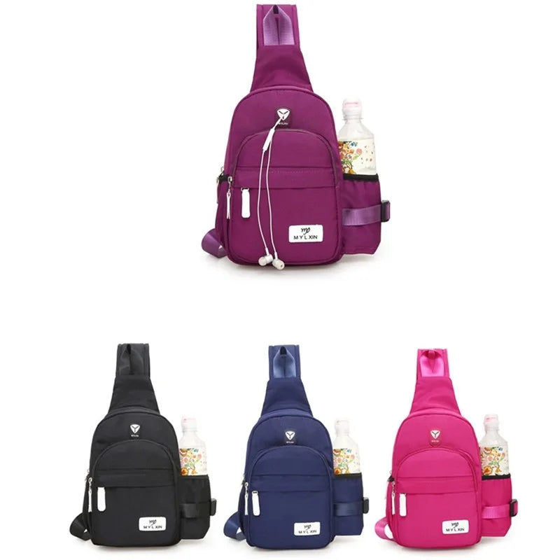 Hemasa Short Trip Messengers Bag Women Shoulder Bags Oxford Crossbody Bags Multi-pocket Sling Chest Bag School Summer